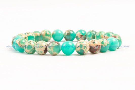 Green Magnesite Bead Bracelet