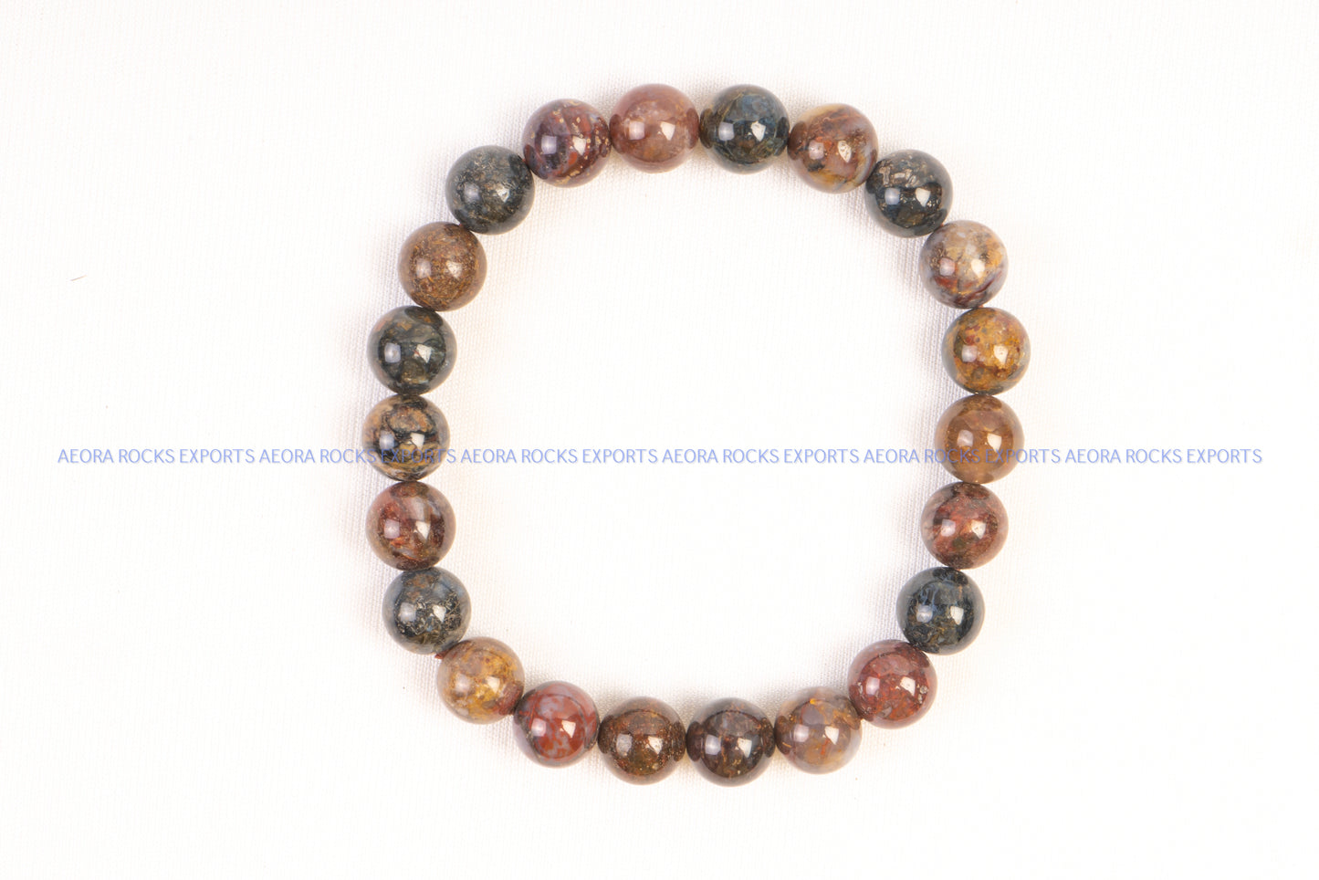 Indian Agate Bead Bracelet