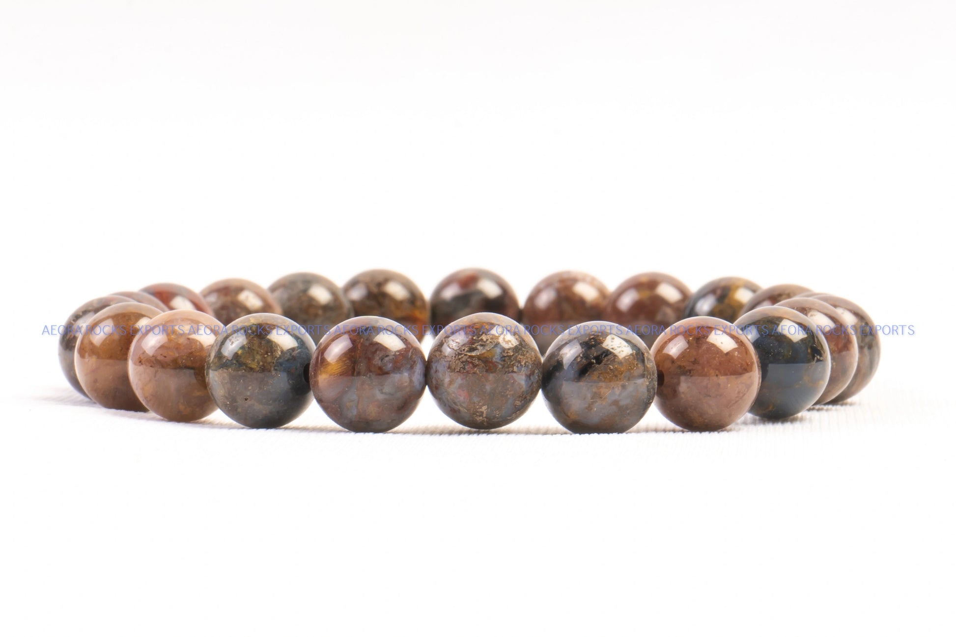 Indian Agate Bead Bracelet