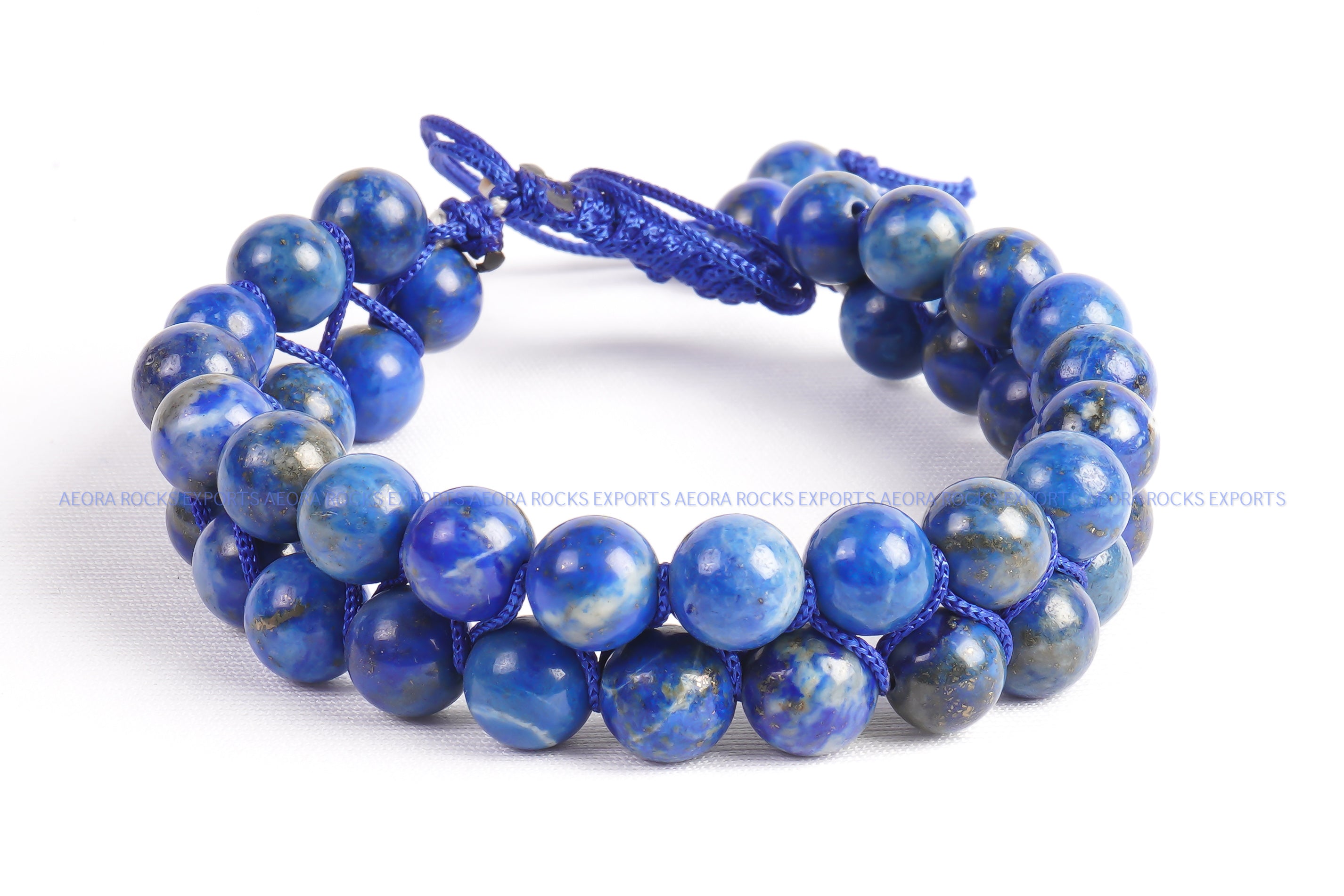 Lapis Lazuli Round bracelet gold chain jewelry for women – Kiri Kiri