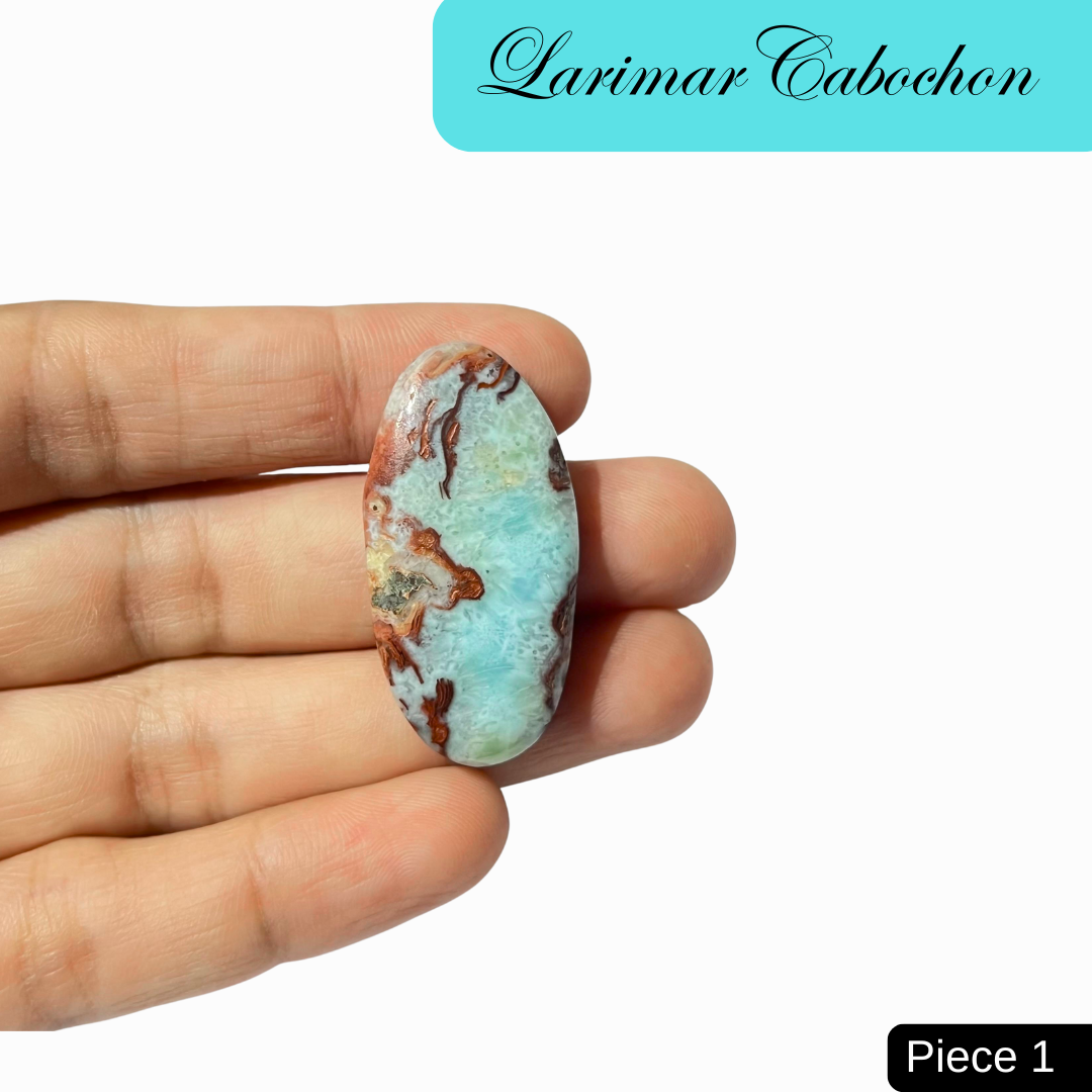 Larimar cabochons - AEORA ROCKS INDIA -Healing Crystals superstore