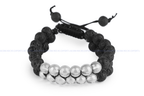 Aura & Lava Combination String Bracelet in India - Aeora Rocks - AEORA ROCKS INDIA -Healing Crystals superstore