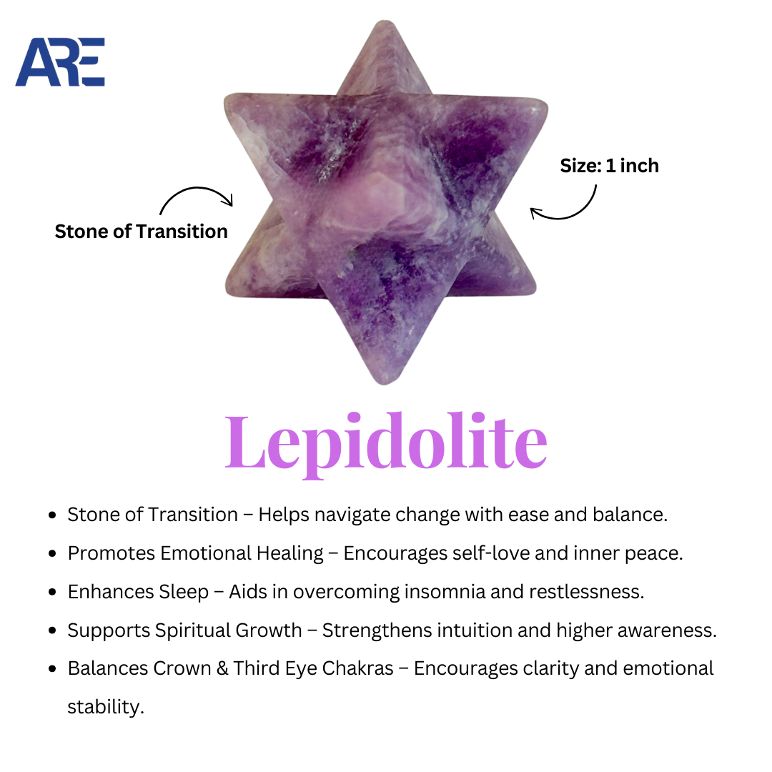 Lepidolite Merkaba