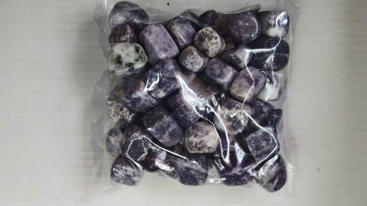 LEPIDOLITE TUMBLE STONE - 1 KG