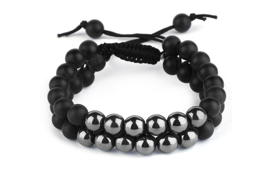Hematite & Matt Combination String Bracelet - Aeora Rocks