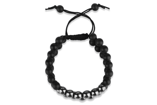 Hematite & Matt Combination String Bracelet - Aeora Rocks - AEORA ROCKS INDIA -Healing Crystals superstore