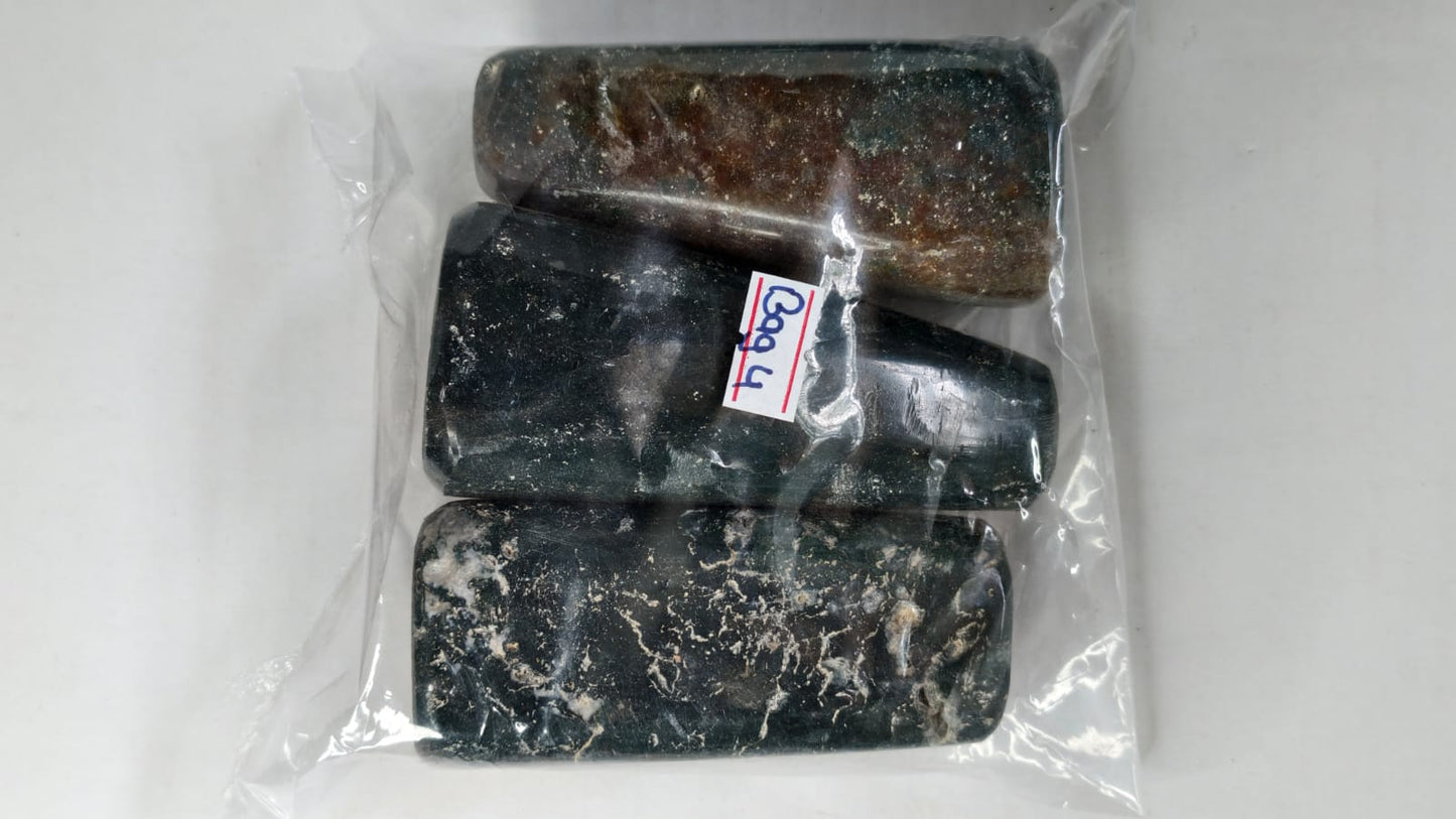MOSS AGATE FREEFORM STONES - 1 KG - BAG 4 - 3PCS