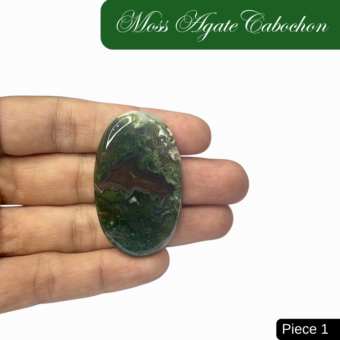 Moss Agate Cabochons - AEORA ROCKS INDIA -Healing Crystals superstore