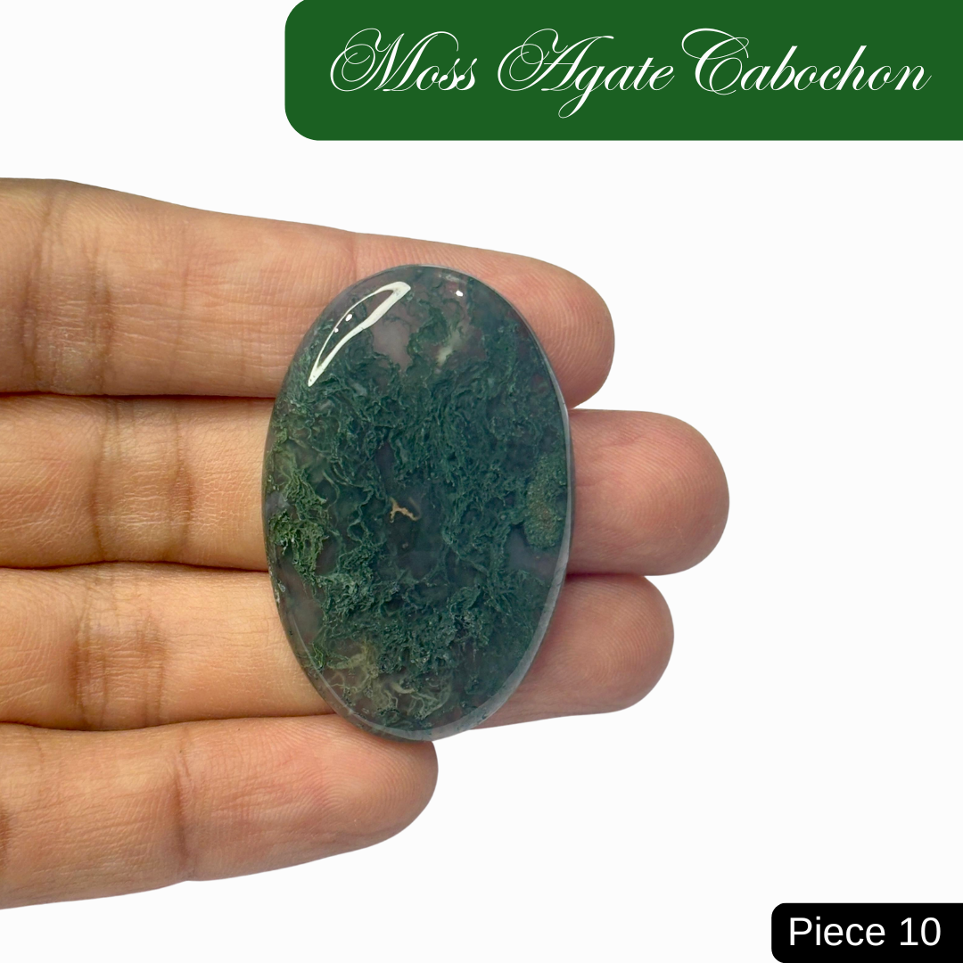 Moss Agate Cabochons - AEORA ROCKS INDIA -Healing Crystals superstore