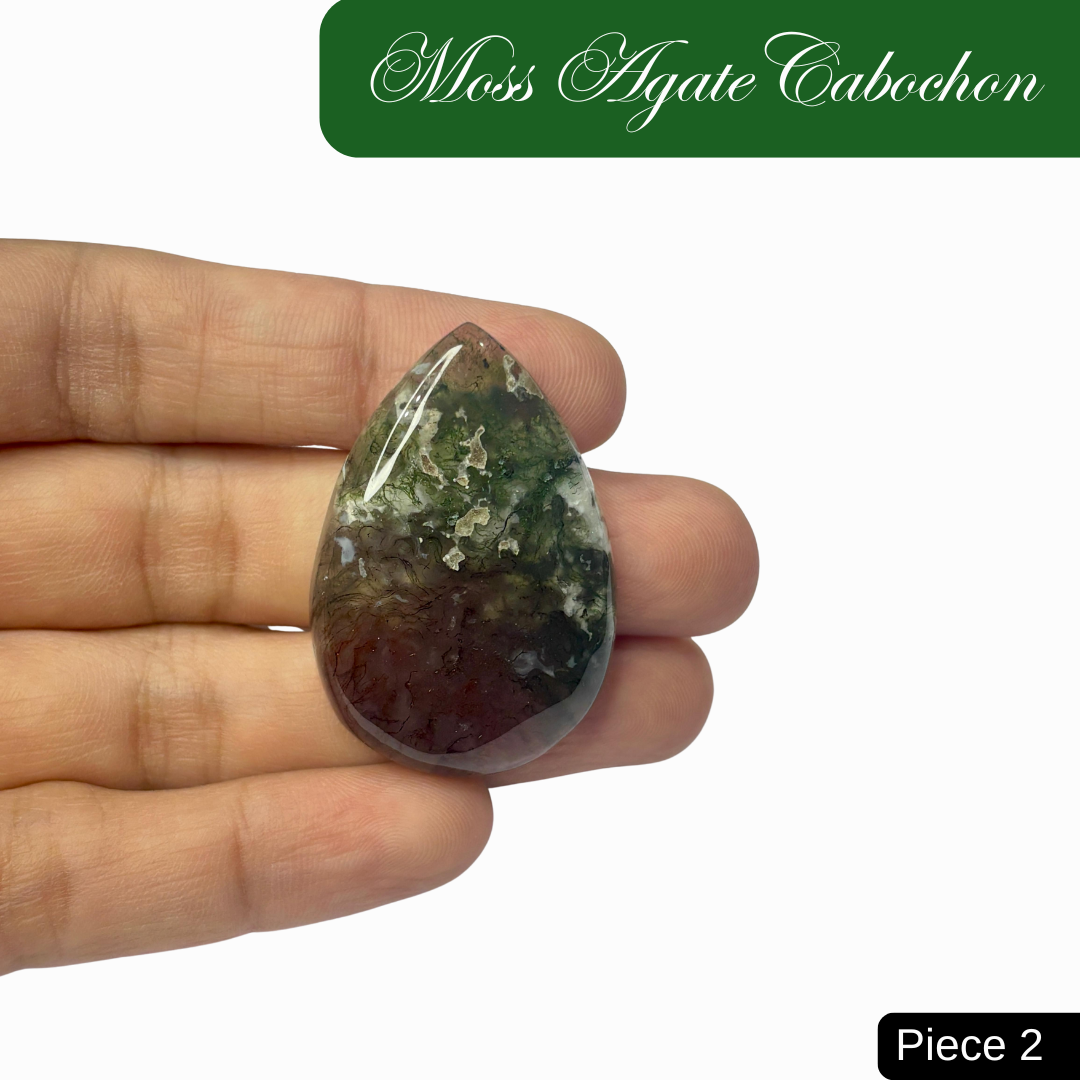 Moss Agate Cabochons - AEORA ROCKS INDIA -Healing Crystals superstore