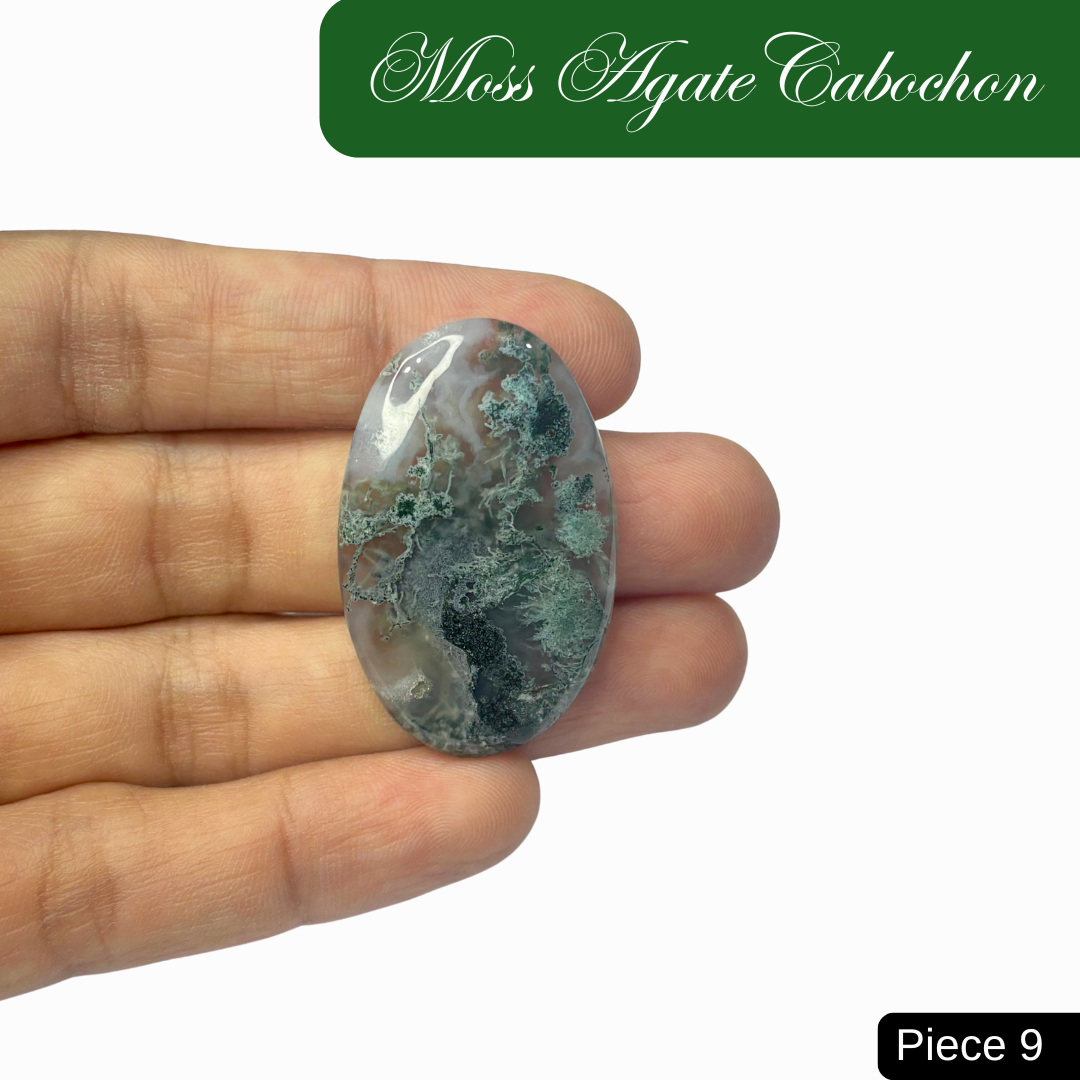 Moss Agate Cabochons - AEORA ROCKS INDIA -Healing Crystals superstore