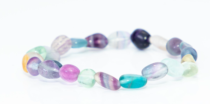 Multi Fluorite Tumbled Bracelet