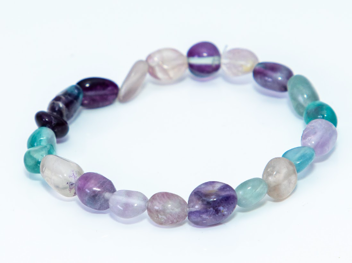 Multi Fluorite Tumbled Bracelet