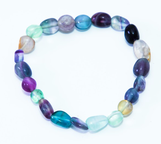 Multi Fluorite Tumbled Bracelet