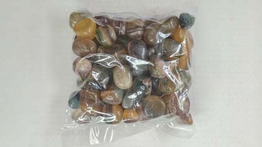 MULTI FLUORITE TUMBLE STONES - 1 KG