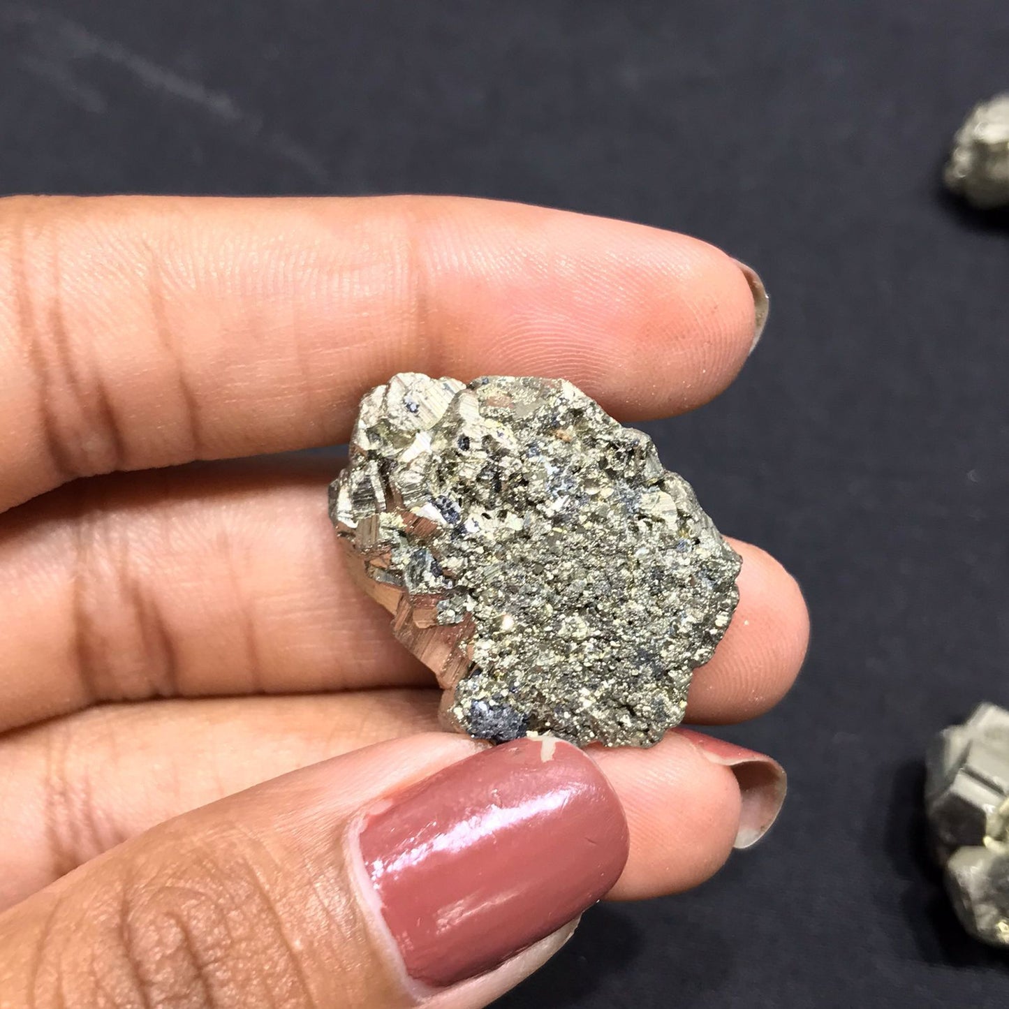 Natural Pocket Pyrite Raw Premium Cluster/ Peru Pyrite