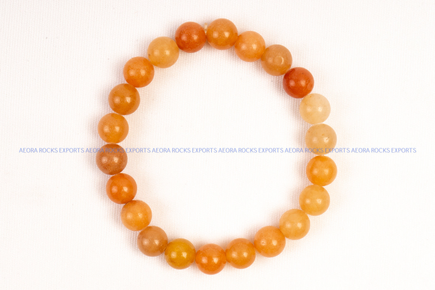 Orange Aventurine Bead Bracelet