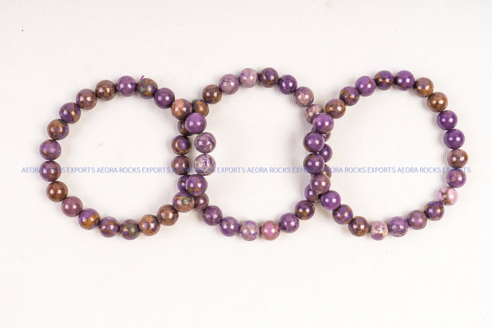 Phosphosiderite Bead Bracelet