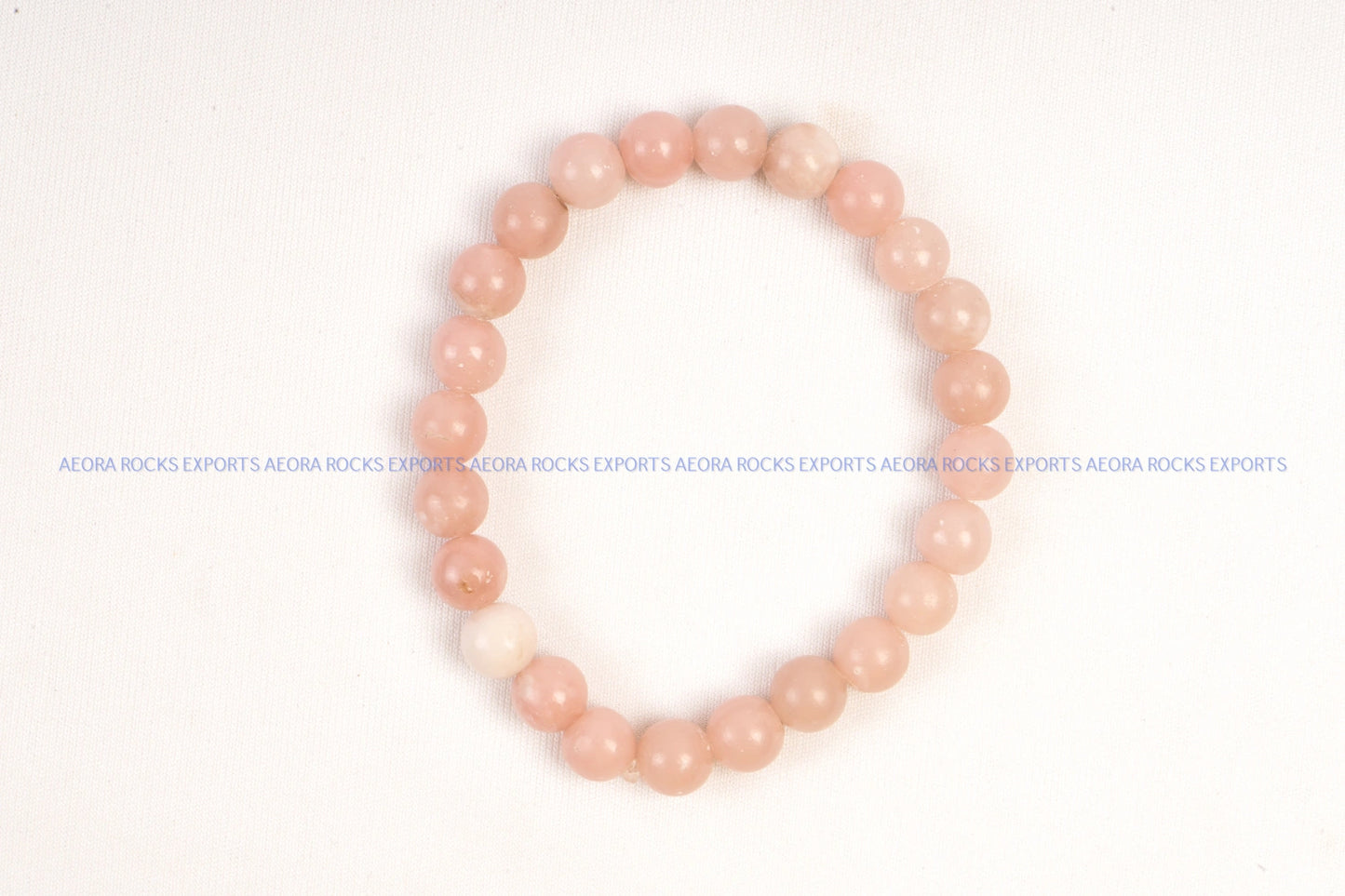 Pink Opal Bead Bracelet