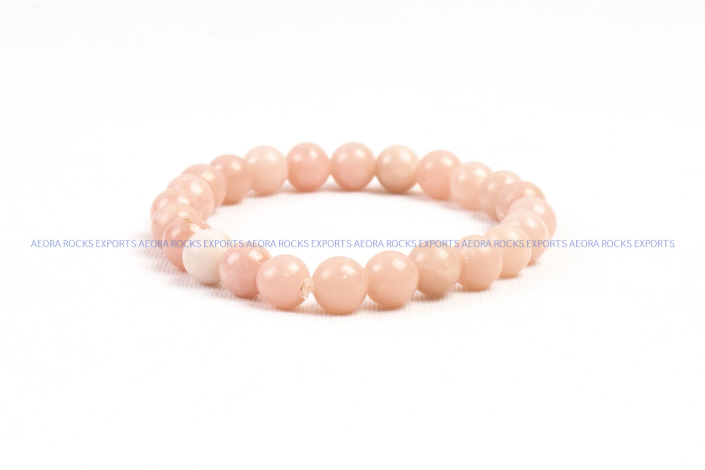 Pink Opal Bead Bracelet