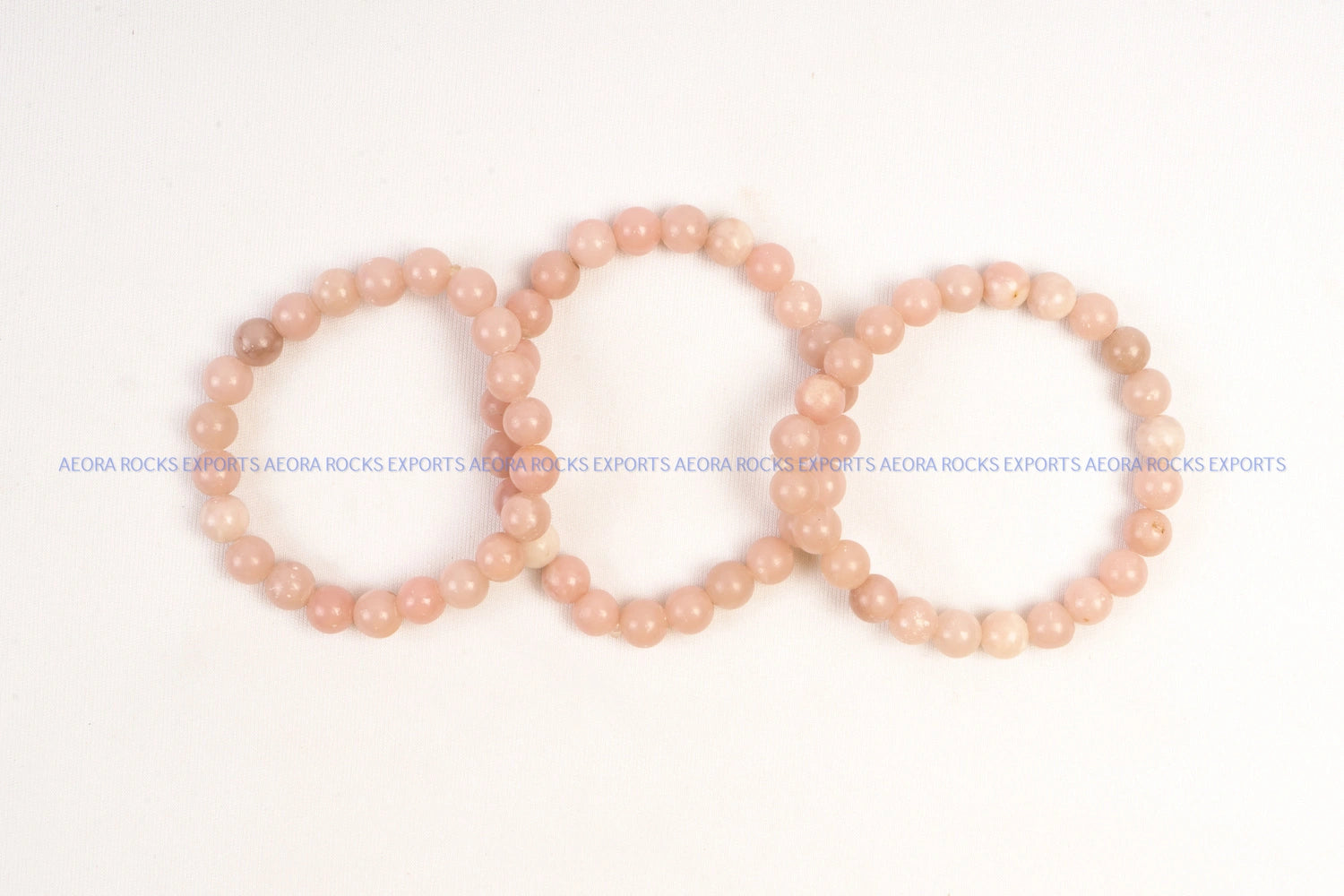 Pink Opal Bead Bracelet