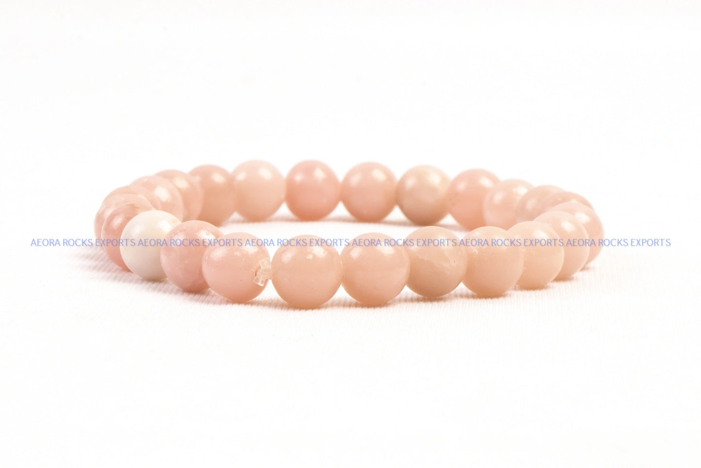 Pink Opal Bead Bracelet