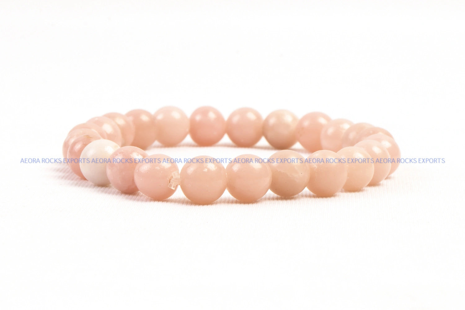 Pink Opal Bead Bracelet