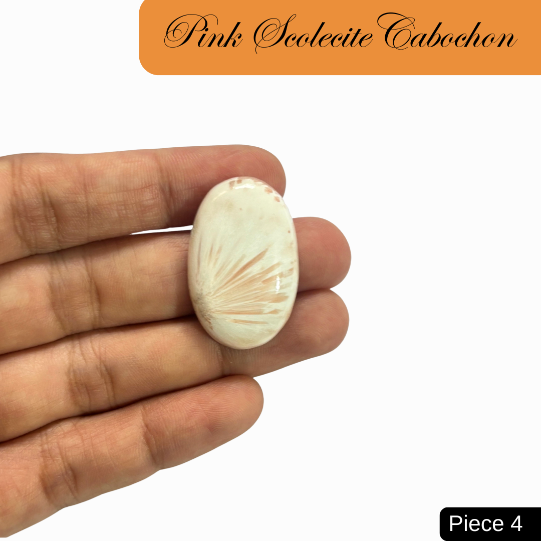 Pink Scolecite Cabochons - AEORA ROCKS INDIA -Healing Crystals superstore