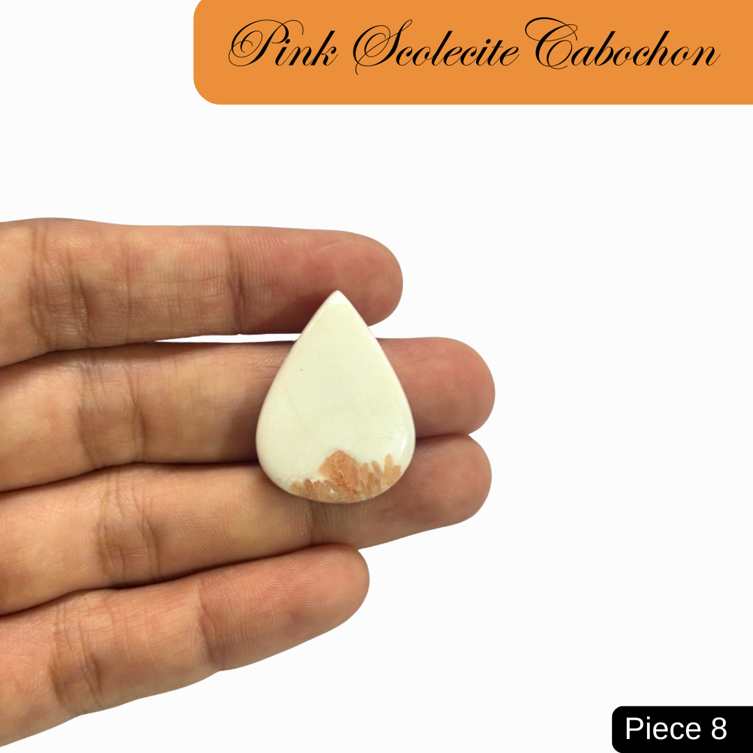 Pink Scolecite Cabochons - AEORA ROCKS INDIA -Healing Crystals superstore