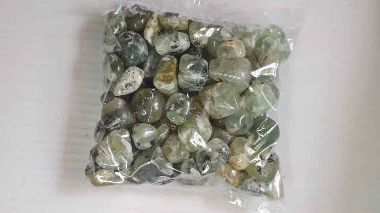 PREHNITE TUMBLE STONE - 1 KG
