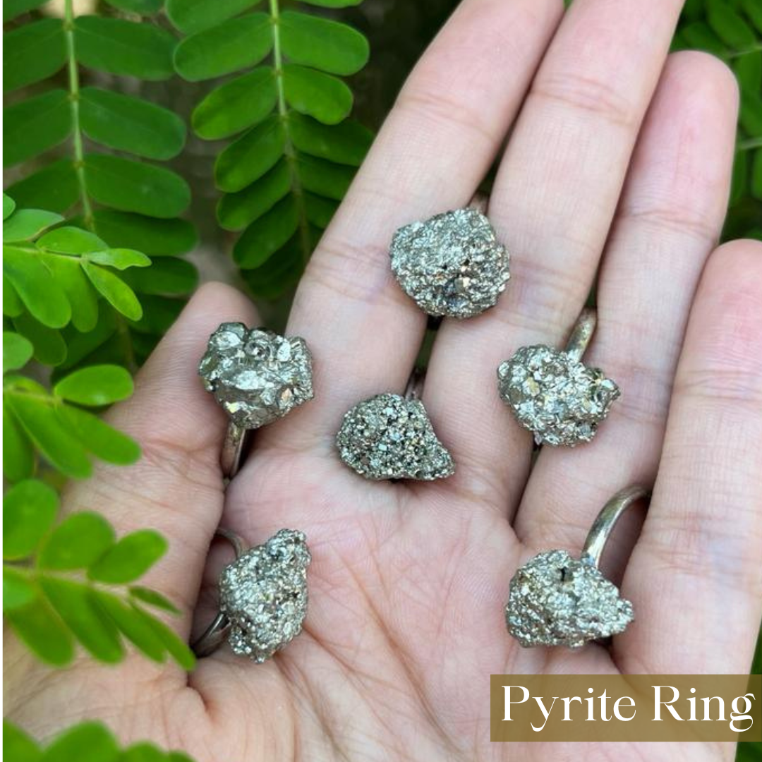 Pyrite Stone Rings