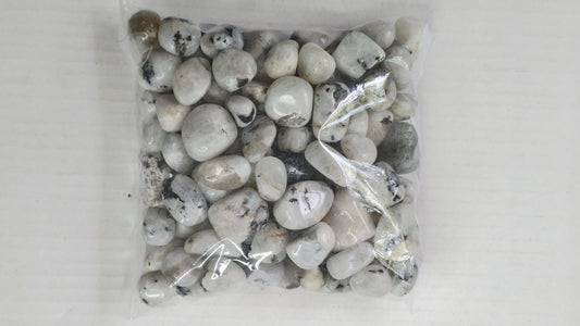 RAINBOW MOONSTONE TUMBLE STONES - 1 KG