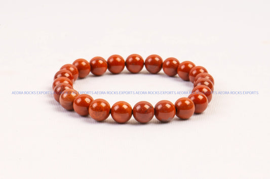 Red Jasper Bead Bracelet