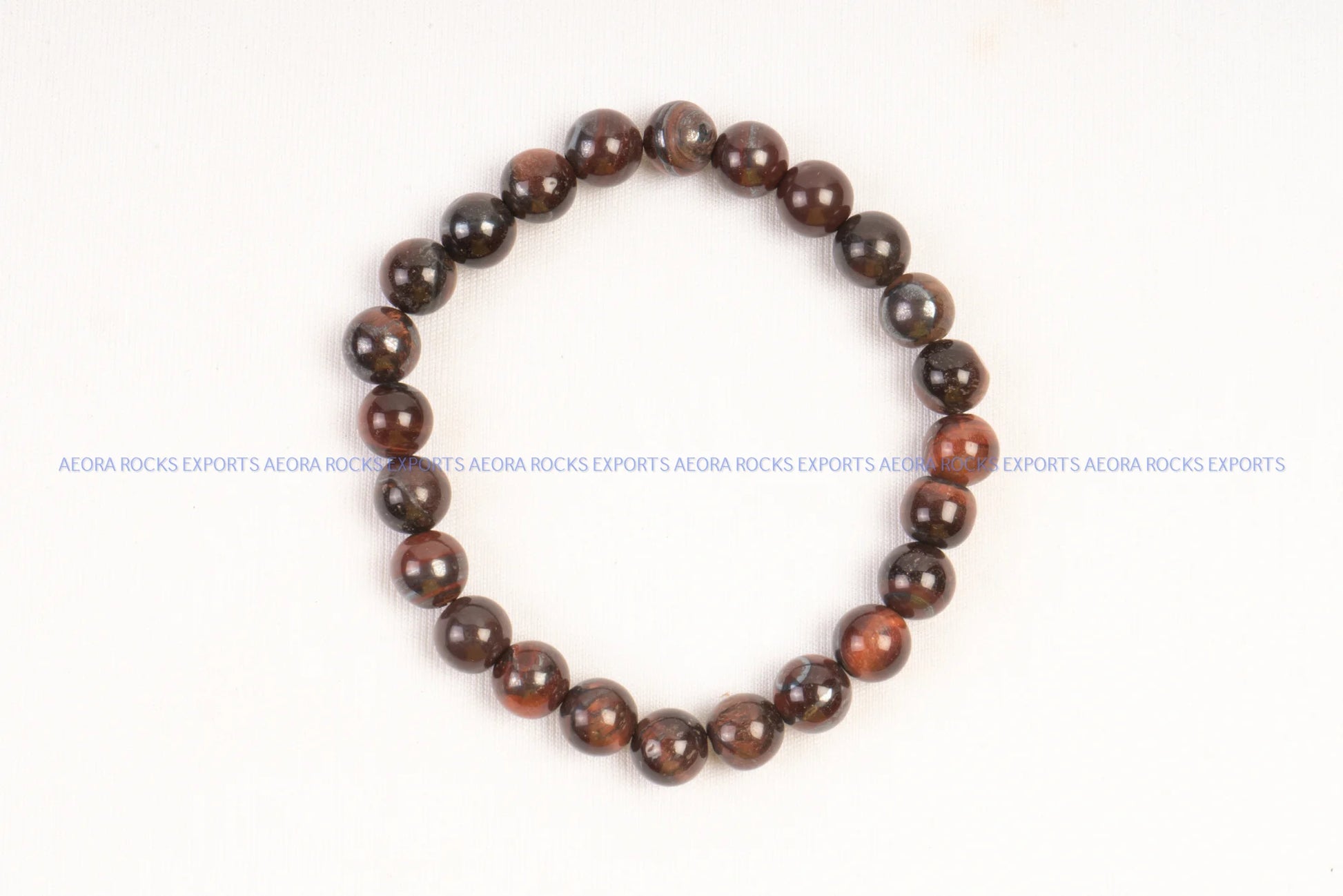 Red Tiger Eye Bead Bracelet