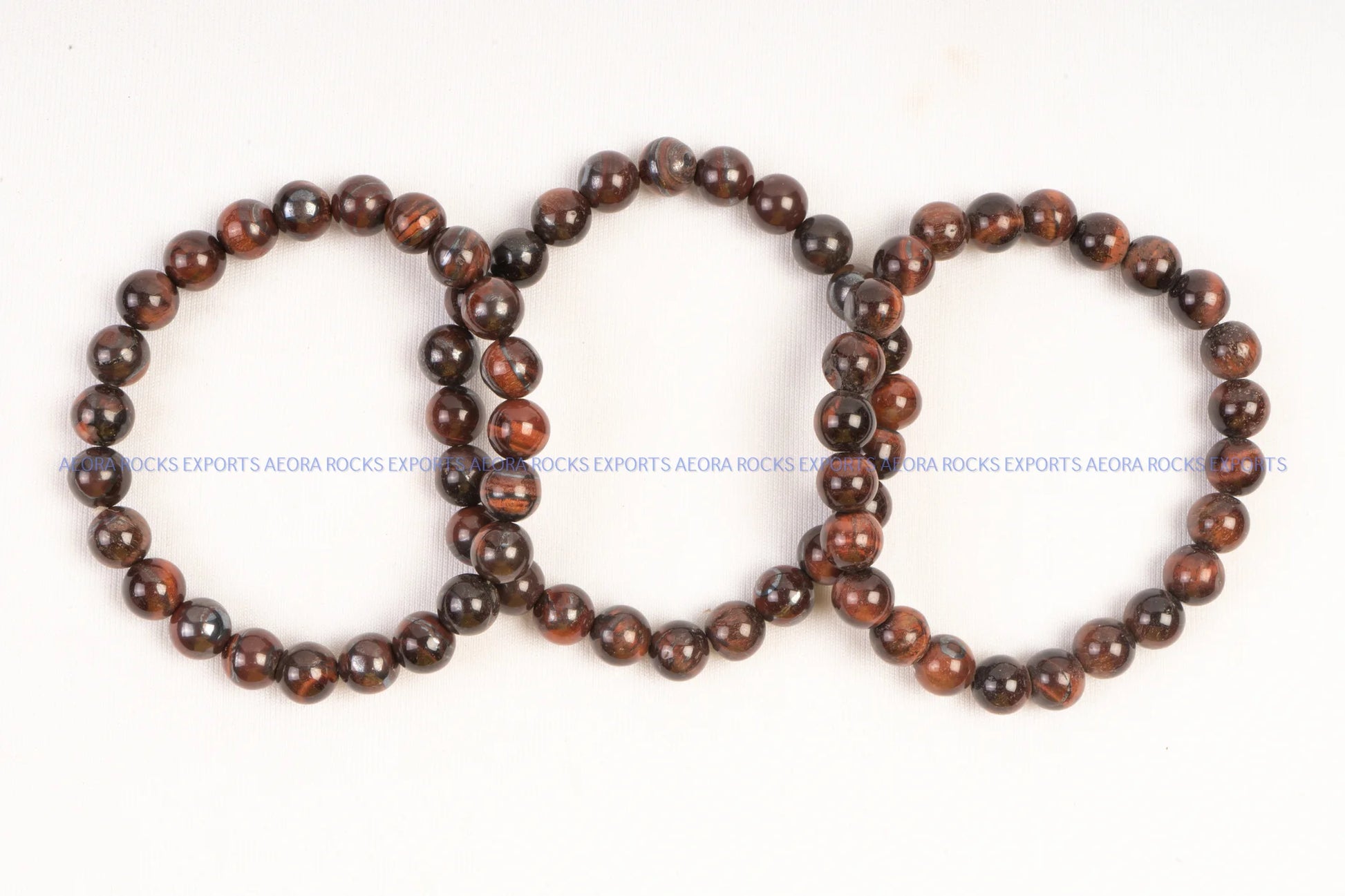 Red Tiger Eye Bead Bracelet