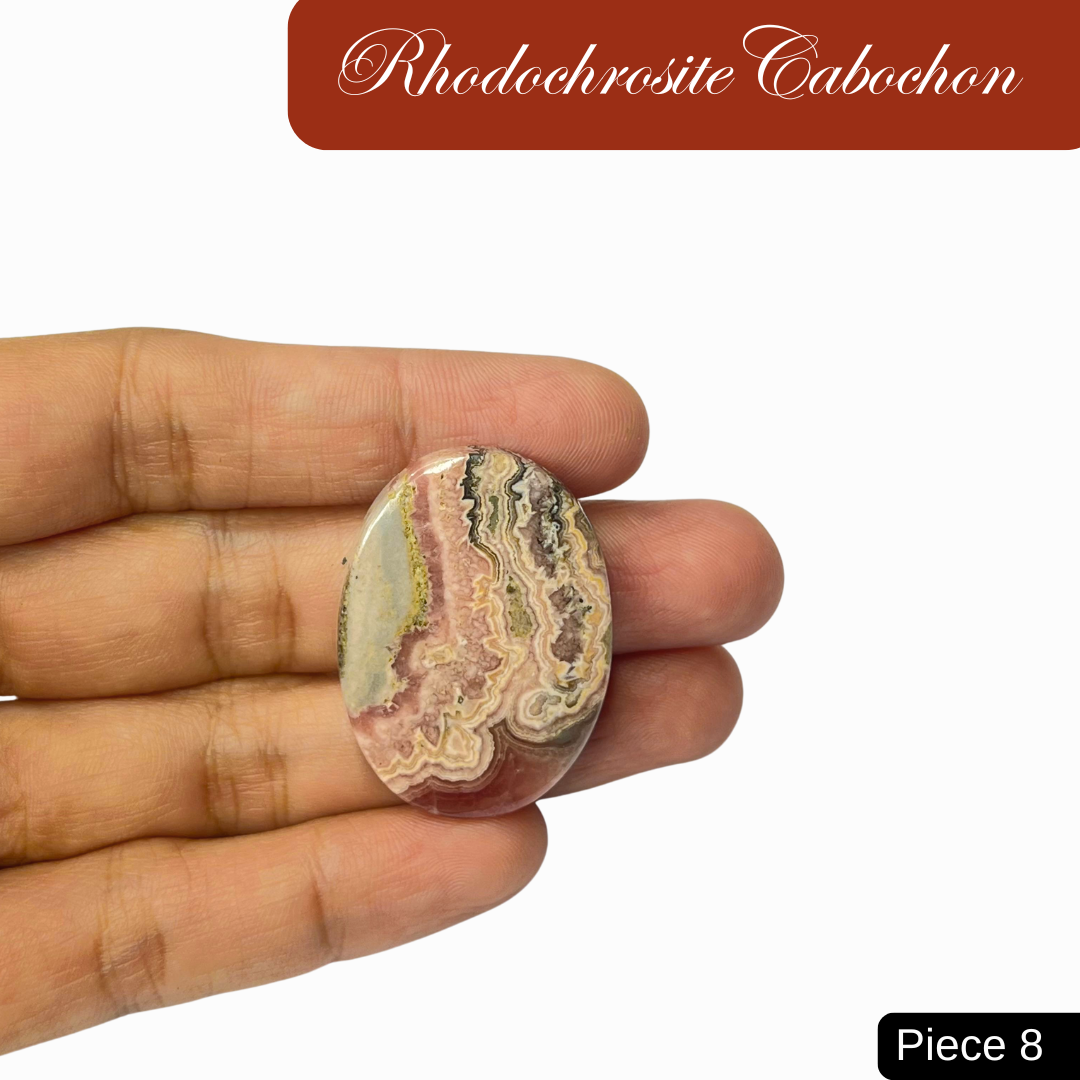Rhodochrosite Cabochons - AEORA ROCKS INDIA -Healing Crystals superstore