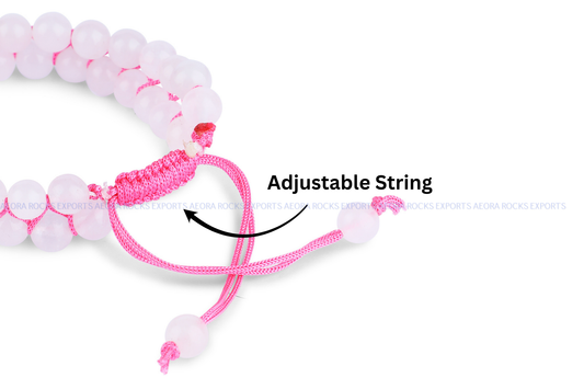Rose Quartz String Bead Bracelet in India - Aeora Rocks - AEORA ROCKS INDIA -Healing Crystals superstore