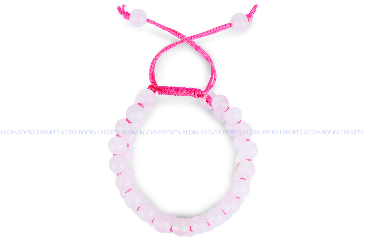 Rose Quartz String Bead Bracelet in India - Aeora Rocks - AEORA ROCKS INDIA -Healing Crystals superstore