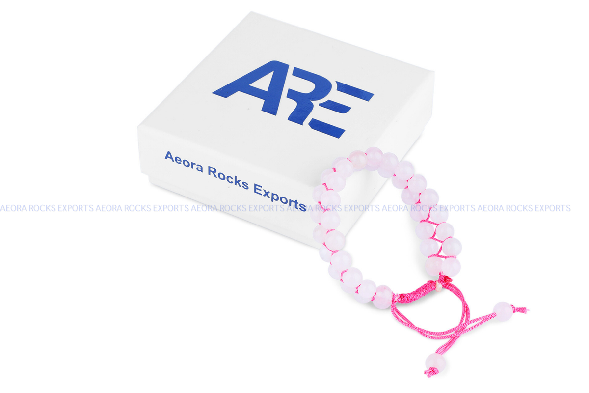 Rose Quartz String Bead Bracelet in India - Aeora Rocks - AEORA ROCKS INDIA -Healing Crystals superstore