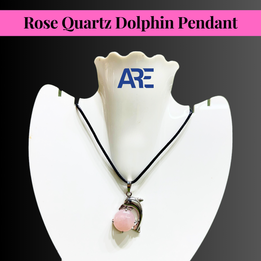 Rose Quartz Dolphin Pendant