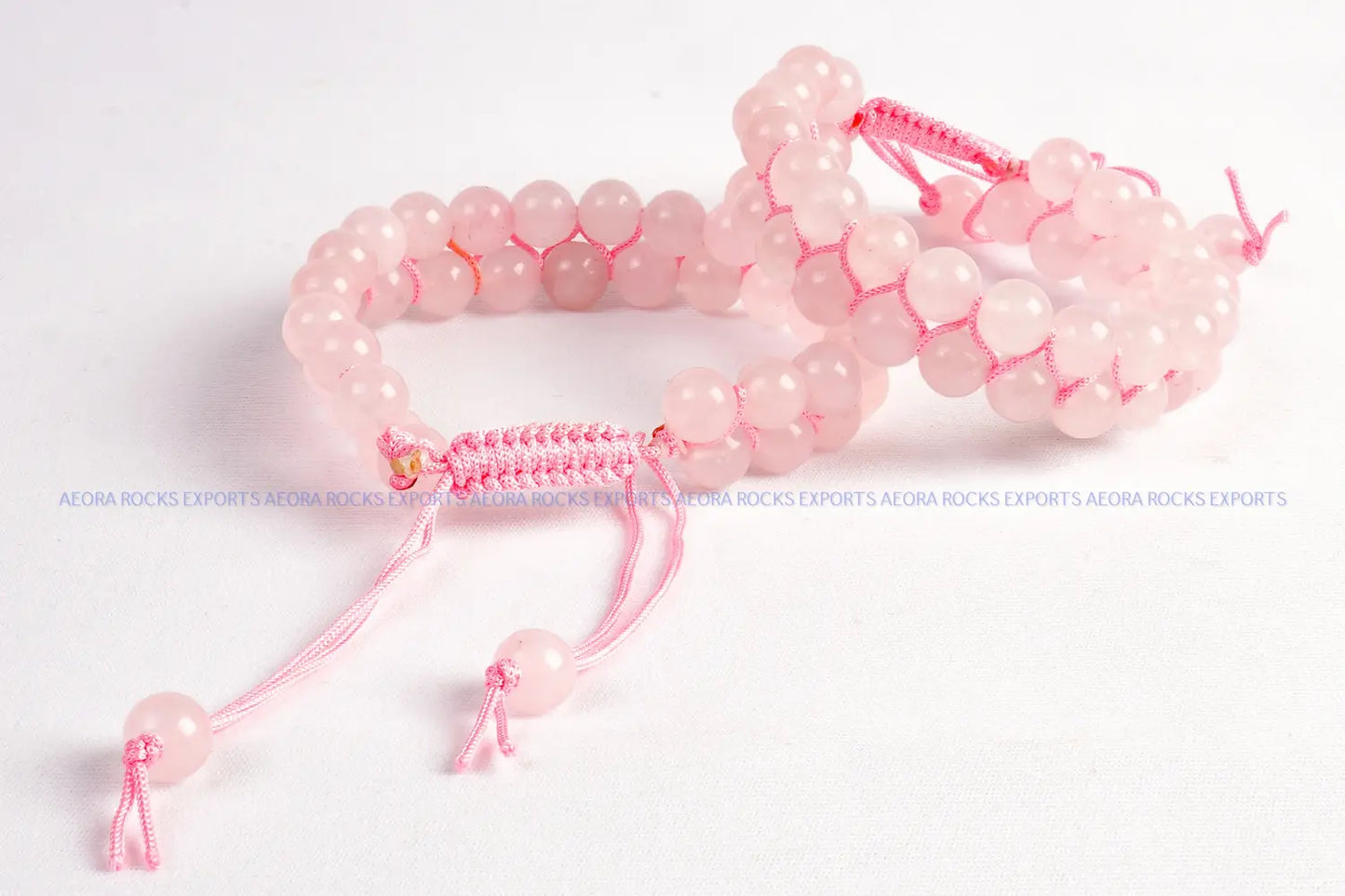 Rose Quartz String Bead Bracelet