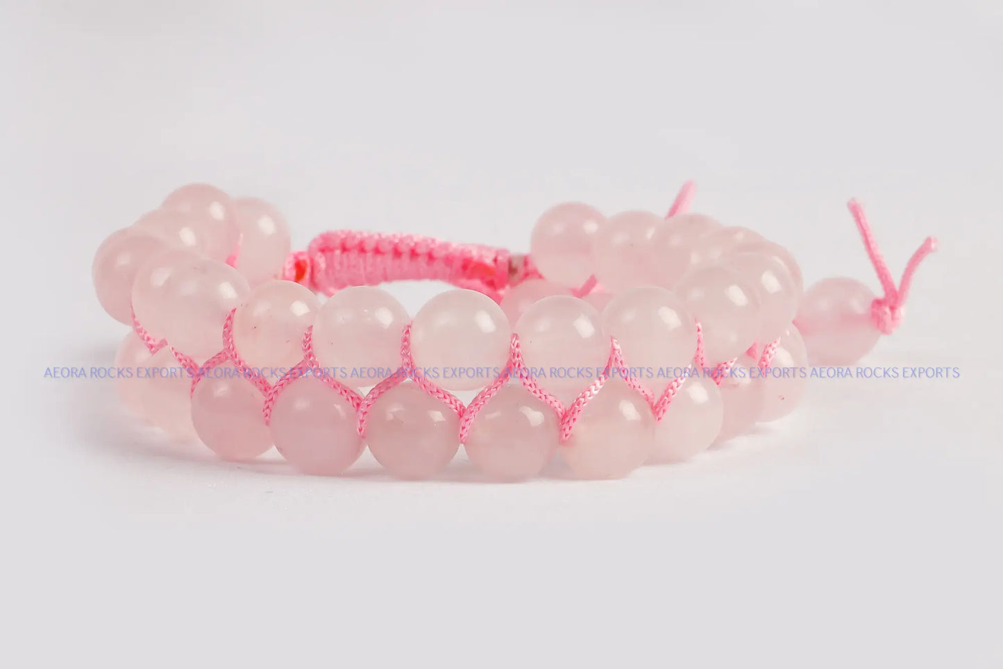 Rose Quartz String Bead Bracelet