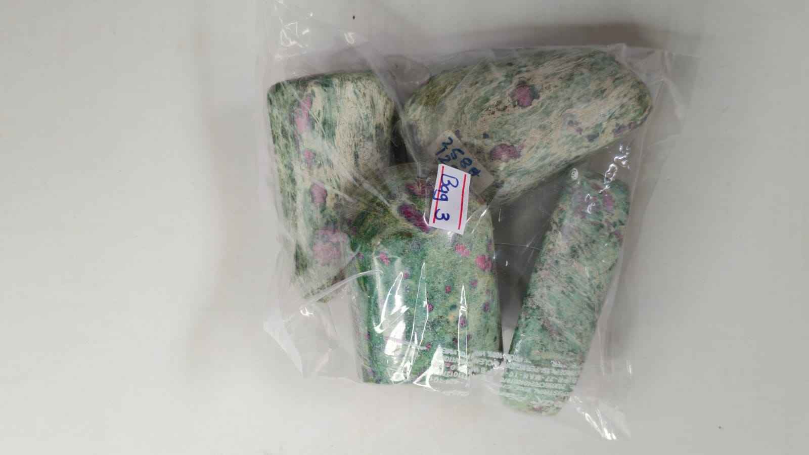 RUBY FUCHSITE FREEFORM STONES -1KG -BAG 3 -4PCS