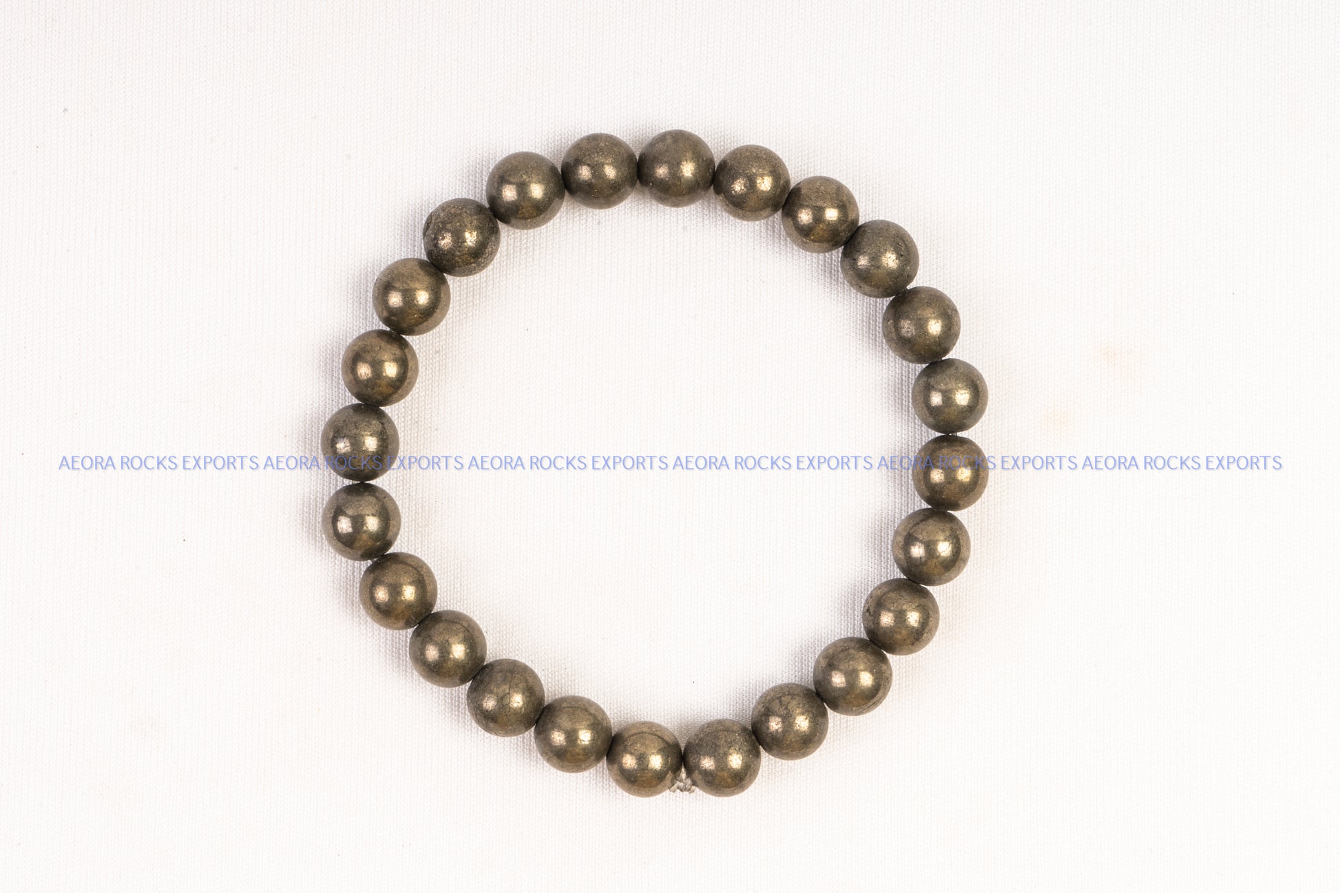 Pyrite Bracelet 4mm Beads, Solacely