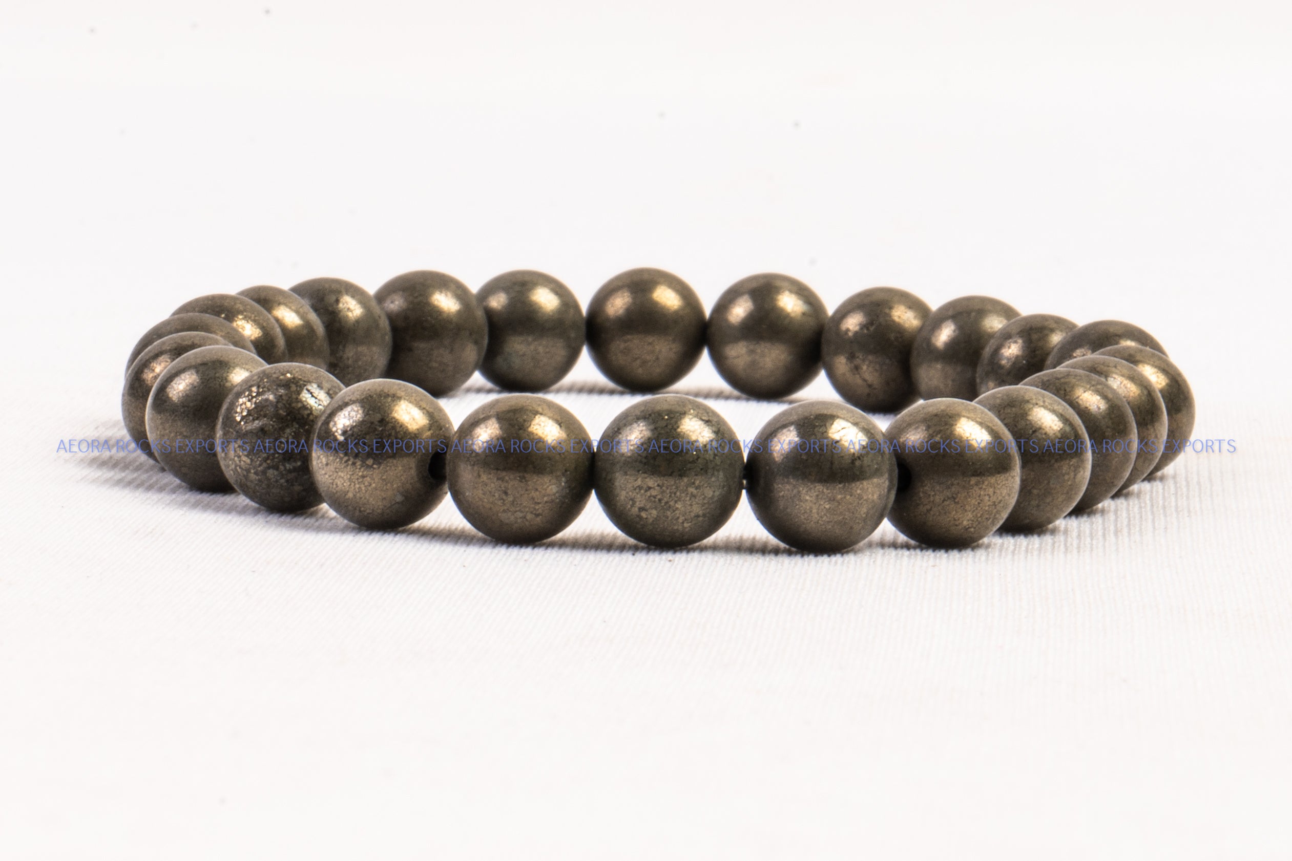 Money Magnet Pyrite Natural Stone Bracelet with Magsnap