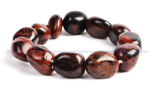 Mahogany Obsidian Tumbled Bracelet