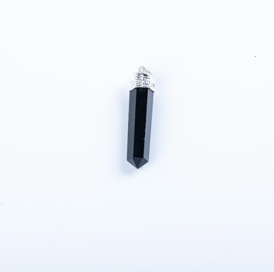 Black Tourmaline Single Point Pendant