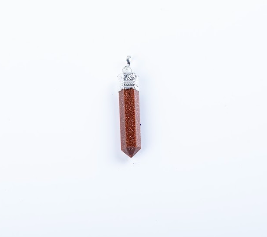 Red Goldstone Single Point Pendant