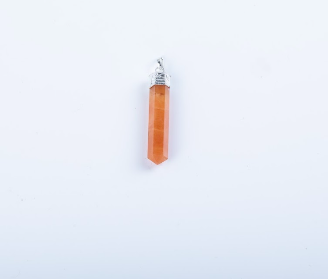 Orange Aventurine Single Point Pendant