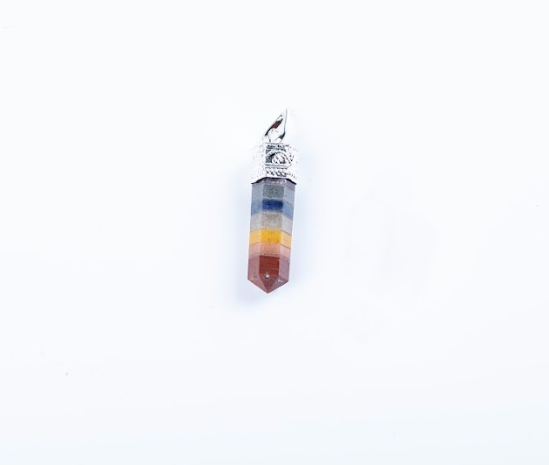 Seven Chakra Single Point Pendant